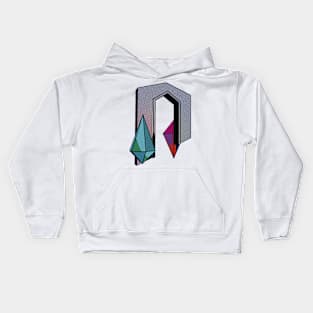 Low Poly Noisy Gateway version C Kids Hoodie